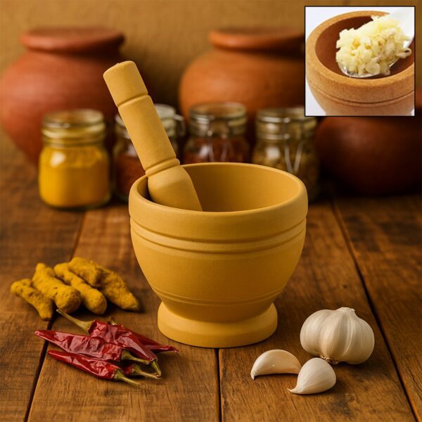 Traditional Mortar and Pestle Spice Grinder