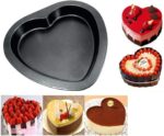 Heart Shape Cake Mould Non Stick  Steel 1 kg Cake Baking Tray ( 23cm) - Closeup Embroidery by Nari Haat, Indian ethni...