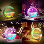 3-in-1 Multi-Function LED Night Lamp with Bluetooth Speaker, Wireless Charging, for Bedroom for Music, Party and Mood...