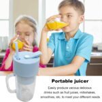 2 In1 Portable Crusher Juicer With Handle & Straw for Smoothie Sipper USB Rechargeable (340 ml) 6 Stainless Steel Bla...