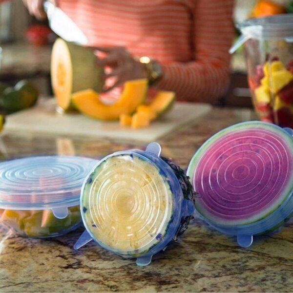 Reusable Silicone Stretch Lids Set of 6