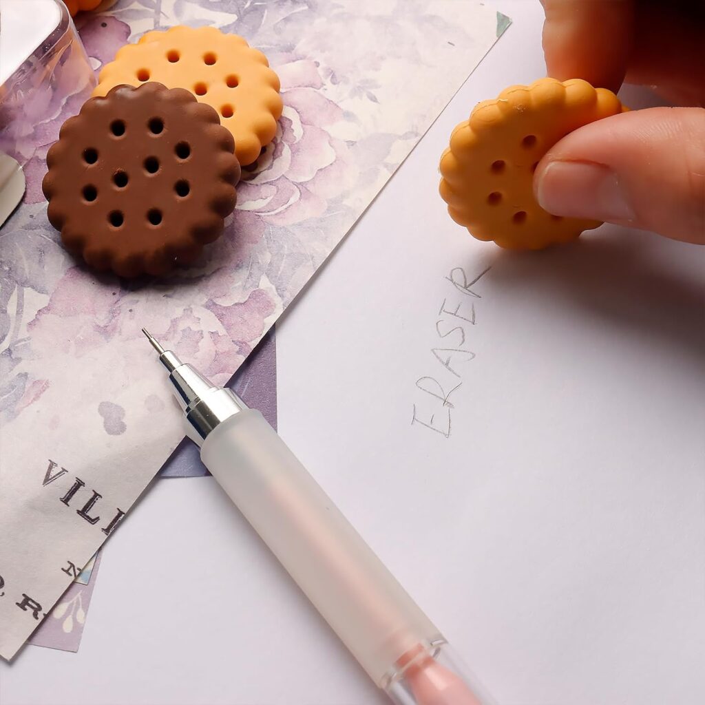 Biscuit Shaped Erasers for Kids