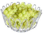 Multipurpose Fruit Basket Stainless Steel Wire Bowl Foldable Basket - Full Detail by Nari Haat, Indian ethnic wear, w...