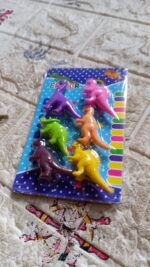 Dinosaur Shaped Erasers, 3D Puzzle Erasers (6 Pcs Set) - Fabric Detail by Nari Haat, Indian ethnic wear, women clothi...
