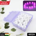 Pink Flameless LED Tealights for Festive Home Decor (Pack of 12) - With Dupatta by Nari Haat, Indian ethnic wear, wom...
