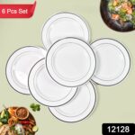 Round Plastic Dinner Plates Wedding Birthday Party Tableware Supplies (6 Pcs Set) - With Dupatta by Nari Haat, Indian...