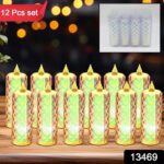 Festive Lighting for Any Occasion: 12 Pack LED Tealight Candles, Diwali - With Dupatta by Nari Haat, Indian ethnic we...