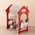 Dish Rack for Kitchen 3 Layer Dish Drainer Rack Stainless Steel Crockery Holder - Front View by Nari Haat, Indian eth...