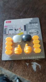 Self Adhesive Hooks for Cable Clips, Desktop Cable Organizer (6 Pcs Set / Mix Design) - Fabric Detail by Nari Haat, I...