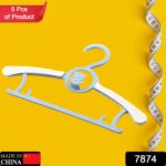 Large Adjustable Plastic Dress Hangers – Space-Saving & Lightweight (5 Pc) - With Dupatta by Nari Haat, Indian ethn...