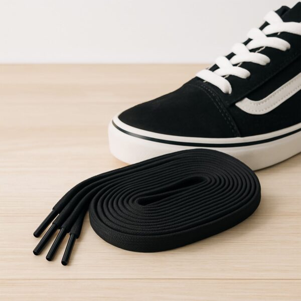 Flat Sports Shoe Laces for Men & Women Sneakers, Boots & Running Shoes (1 Pair) - Front View by Nari Haat, Indian eth...