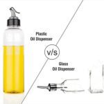 1ltr Plastic Oil Dispenser With Lid - Clear, Drip Free Spout, Controlled Use. - Full Detail by Nari Haat, Indian ethn...