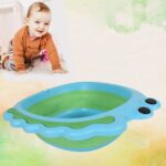 Frog Shape Foldable Baby Wash Basin – Space-Saving Face Washing Tub (33×31cm) - Back View by Nari Haat, Indian eth...