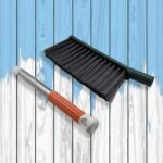 17 Inch Stainless Steel Sofa Cleaner Brush with Long Handle for Carpets & - Neckline Detail by Nari Haat, Indian ethn...