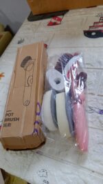 Mix Color Dish Scrubber with Soap Dispenser, Soap Dispensing Dish Brush Set, Dishwashing Brushes Kitchen Scrub Dish W...