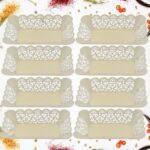 Rectangle Plastic Dinner Plate  Serving Trays Home School Office 8 Pcs Set - Front View by Nari Haat, Indian ethnic w...