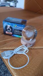 Heart 3D Crystal Ball lamps With Base (1 Pc) - Fabric Detail by Nari Haat, Indian ethnic wear, women clothing, design...