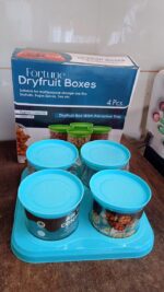 Airtight Container Jar 4 Pc Set with Tray for Kitchen - Full Detail by Nari Haat, Indian ethnic wear, women clothing,...