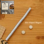 8.9mmx1.2mm Small Ferrite Silver Magnets in Disc Shape for Photo Gallery Hobby  65pc Set - Front View by Nari Haat, I...