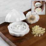 Garlic Press Sharpener Manual Ginger Chili Garlic Crusher  Kitchen Use - Front View by Nari Haat, Indian ethnic wear,...