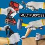 Unisex Knitted / Sewing Cotton Plain Hand Gloves Raw White - Closeup Embroidery by Nari Haat, Indian ethnic wear, wom...