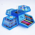 46 Pcs Plastic Art Colour Set with Color , Crayons, Oil Pastel and Sketch Pens - Full Detail by Nari Haat, Indian eth...