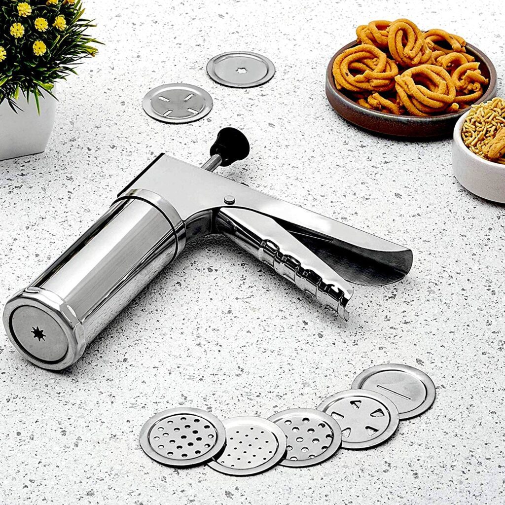Stainless Steel Kitchen Press with 15 Blades