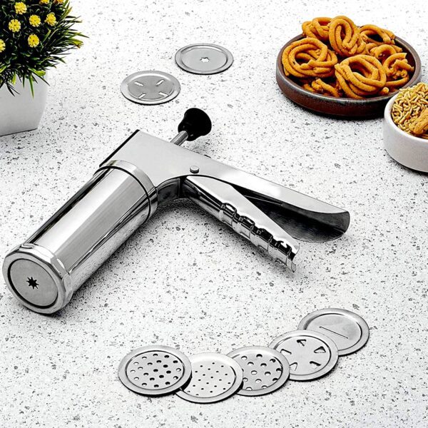 Stainless Steel Kitchen Press with 15 Blades