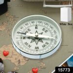 Handheld Large Compass for direction and Navigation (80 MM / 3 Inch / 1 Pc) - With Dupatta by Nari Haat, Indian ethni...