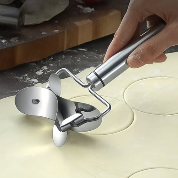 Multifunctional Easy and Fast Stainless Steel Puri cutter roller Machine (1 pc) - Front View by Nari Haat, Indian eth...