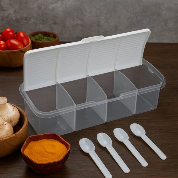 Multipurpose airtight kitchen storage container with spoons