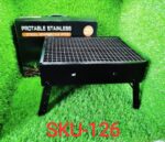 Folding Barbeque Charcoal Grill Oven (Black, Carbon Steel) - Fabric Detail by Nari Haat, Indian ethnic wear, women cl...