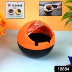 Ball Ashtray PP Plastic Windproof with Lid Indoor Outdoor Patio Car Portable Ashtray - Front View by Nari Haat, India...