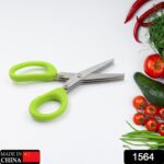Multifunction Vegetable Stainless Steel Herbs Scissor with 3 Blades - With Dupatta by Nari Haat, Indian ethnic wear, ...