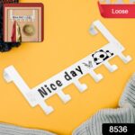 Heavy-Duty Carbon Steel Over Door Hook Rack for Towels & Coats (1 Pc, 6 Hooks) - With Dupatta by Nari Haat, Indian et...