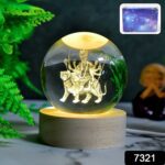 Ambaji 3D Crystal Ball lamps With Base (1 Pc) - With Dupatta by Nari Haat, Indian ethnic wear, women clothing, design...