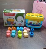 Baby First Block Set Kids Non-Toxic Abcd Geometric Shape Sorting & Stacking (1 Set) - Full Detail by Nari Haat, India...