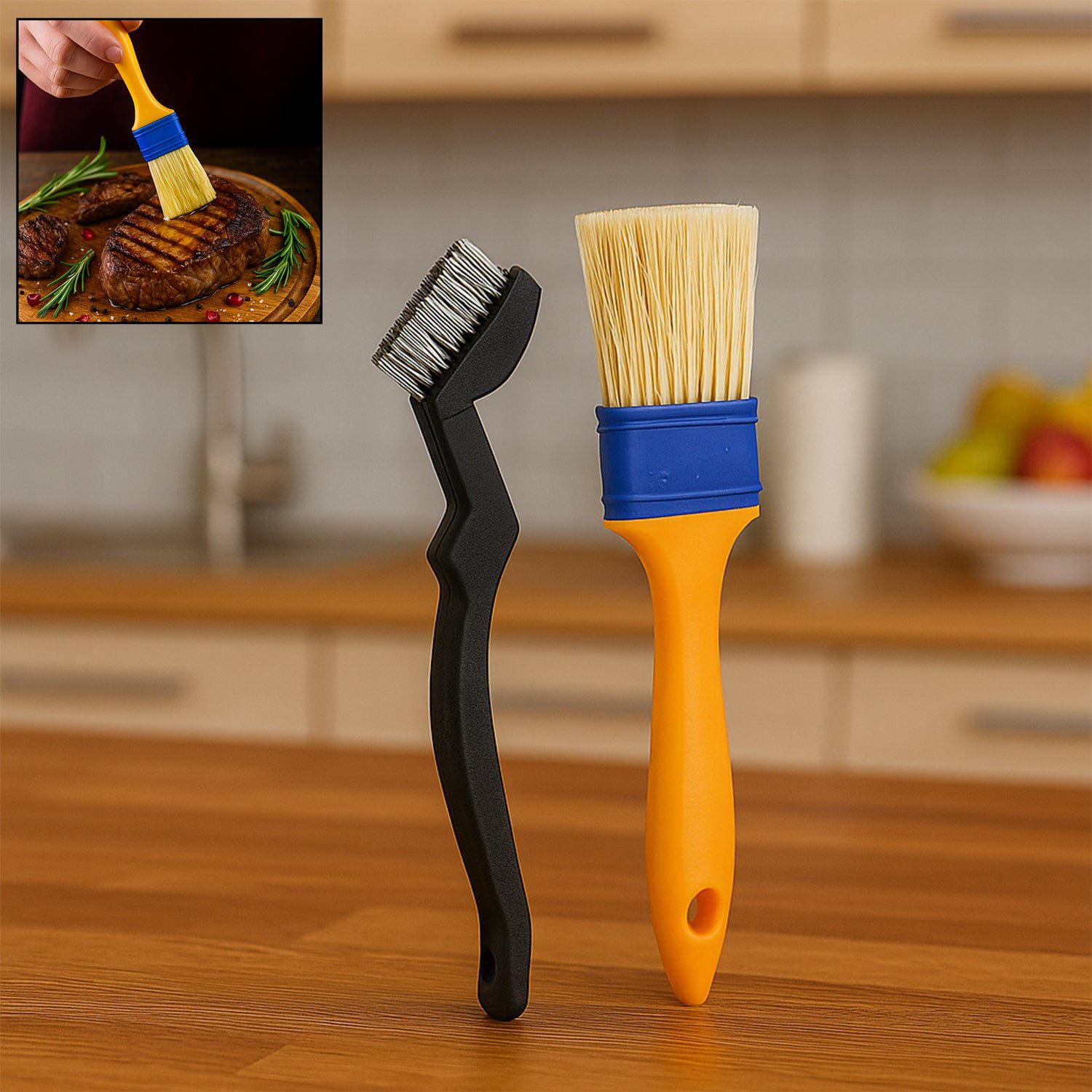 8721_multi_basting_brush_2pc.jpg Multifunction Silicone Basting Brush Set