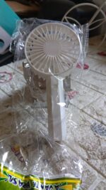 Mini Rechargeable Fan – Lightweight & Easy Carry (1 Pc | Battery Not Included) - Neckline Detail by Nari Haat, Indi...