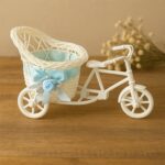 Plastic Cycle Flower vases for Home decor; Bicycle Flower Pot Stand - Front View by Nari Haat, Indian ethnic wear, wo...