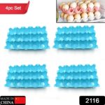 15 Cavity Plastic Egg Tray Egg Trays for Storage with 15 Eggs Holder (4 Pc Set) - With Dupatta by Nari Haat, Indian e...
