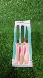 MULTI-FUNCTION STAINLESS STEEL CAKE ICING SPATULA FLAT ANGULAR TRIANGLE PALLET KNIFE SET - Full Detail by Nari Haat, ...