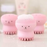 Facial Cleansing Brushes – Cute Octopus Shape Silicone Face Scrubber Massager (1 Pc) - Full Detail by Nari Haat, In...