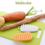 Carrot-Shaped Non-Toxic Vegetable Scrubbing Brush for Fruits & Veggies - Neckline Detail by Nari Haat, Indian ethnic ...