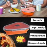 Reusable Expandable Pizza Storage Container with 5 Microwavable Trays - Full Detail by Nari Haat, Indian ethnic wear,...