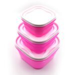 3 Pc Multi-Purpose Container used in all kinds of household - Back View by Nari Haat, Indian ethnic wear, women cloth...