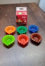 Silicone Diya for Diwali Attractive Design Colourful Diya Combo, Diwali (6 Pcs Set) - Full Detail by Nari Haat, India...
