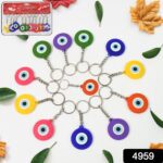 Evil Eye Rubber / Silicone Keychain (12 Pcs Set / Mix Color) - With Dupatta by Nari Haat, Indian ethnic wear, women c...