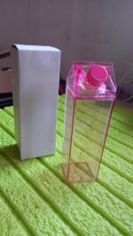 Plastic Milk Carton Colorful Clear Water Bottle, 17 Oz Portable Milk Box - Full Detail by Nari Haat, Indian ethnic we...