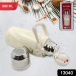 Stainless Steel Vacuum Insulated Water Bottle – Leak Proof Flask with Steel Cup - With Dupatta by Nari Haat, Indian...